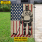 Personalized July 4th Hockey Women American Garden Flag House Flag, Independence Day Patriotic Hockey USA Yard Flag Gift For Hockey Lovers
