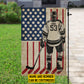 Personalized July 4th Hockey Girl Garden Flag House Flag, Hockey Triumph, Independence Day Yard Flag Gift For Hockey Lovers, Female Hockey Players