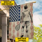Personalized July 4th Tennis Men American Garden Flag & House Flag, Independence Day Patriotic Tennis USA Yard Flag Gift For Tennis Lovers