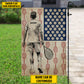 Personalized July 4th Tennis Men American Garden Flag & House Flag, Independence Day Patriotic Tennis USA Yard Flag Gift For Tennis Lovers