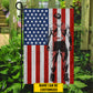 Personalized July 4th Wrestling Boy Garden Flag & House Flag, American Athlete Edition, Independence Day Yard Flag Gift For Wrestling Lovers, Wrestling Players