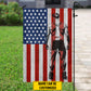 Personalized July 4th Wrestling Boy Garden Flag & House Flag, American Athlete Edition, Independence Day Yard Flag Gift For Wrestling Lovers, Wrestling Players
