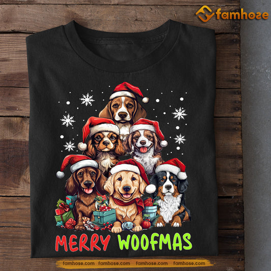 Woof Dog Christmas T-shirt, Merry Woofmas, Gift For Dog Lovers, Dog Tees, Dog Owners