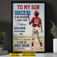 Personalized Baseball Boy Canvas Painting, To My Son Love Of What You Do, Inspirational Quotes Wall Art Decor, Poster Gift For Kids Baseball Lovers, Gift For Son From Mom,Dad