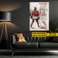 Personalized Hockey Boy Canvas Painting, To My Son Laugh Love Live, Sports Quotes Wall Art Decor, Poster Gift For Hockey Lovers, Gift For Son From Dad