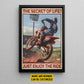 The Secret Of Life Just Enjoy The Ride, Personalized Motocross Boy Canvas Painting, Sports Quotes Wall Art Decor, Poster Gift For Motocross Lovers