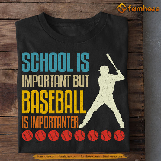 Vintage Back To School Baseball T-shirt, School Is Important But, Gift For Baseball Lovers, Baseball Boys