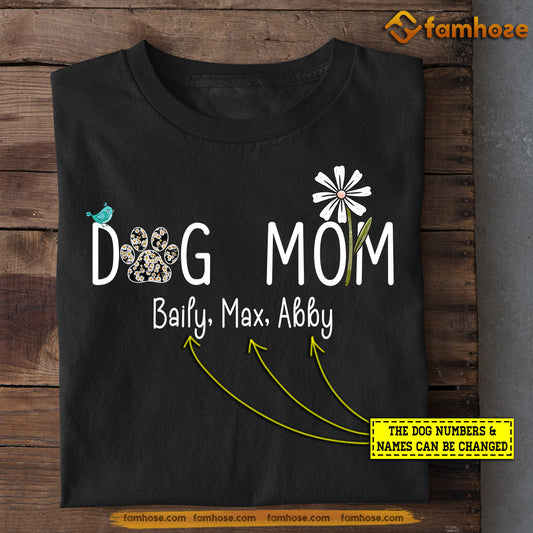 Cute Personalized Dog Mom T-shirt, Dogshoe Dog Mom, Mother's Day Gift For Dog Lovers, Dog Owners,  Dog Mom Tees