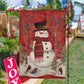 Snowman Wearing Noel Hat, Snowman Xmas Garden Flag & House Flag, Christmas Flag Gift For Snowman Lovers