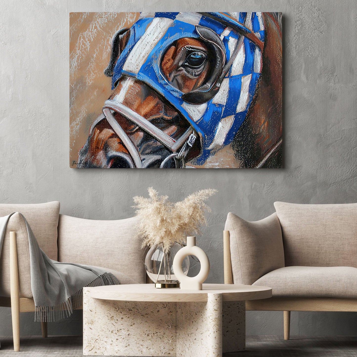 Secretariat Canvas Painting, Look At My Eyes, Horse Race Wall Art Decor, Poster Gift For Horse Racing Lovers