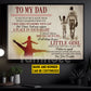 Personalized Softball Dad Girl Canvas Painting, To My Dad I Will Always Be Your Little Girl Sport Wall Art Decor, Poster Gift For Softball Lovers