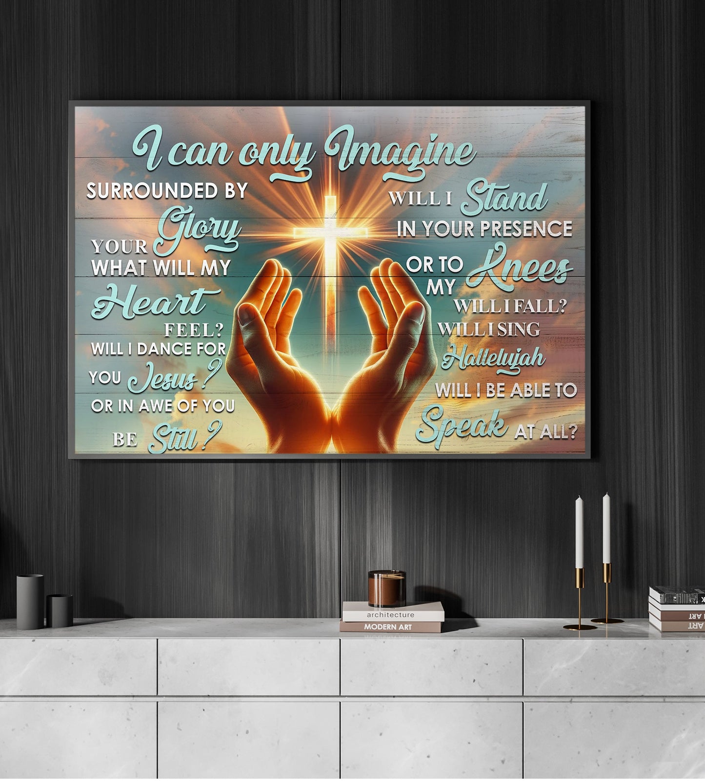 What Will My Heart Feel, Jesus Canvas Painting, Inspirational Quotes Wall Art Decor, Poster Gift For Christian Lovers