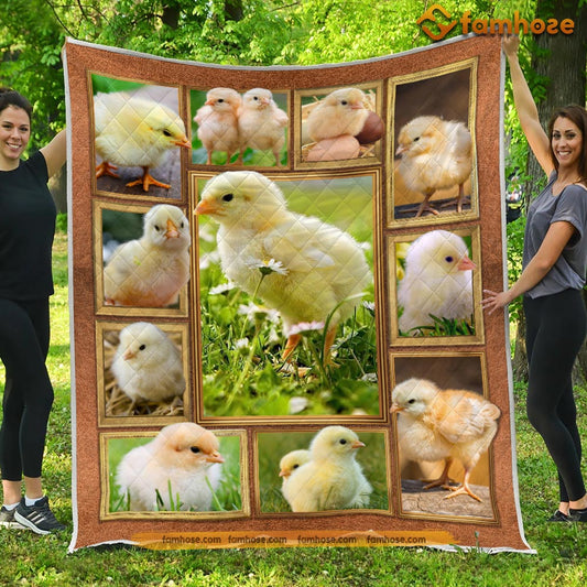 Chicken Blanket, Little Chicken Fleece Blanket - Sherpa Blanket Gift For Chicken Lover