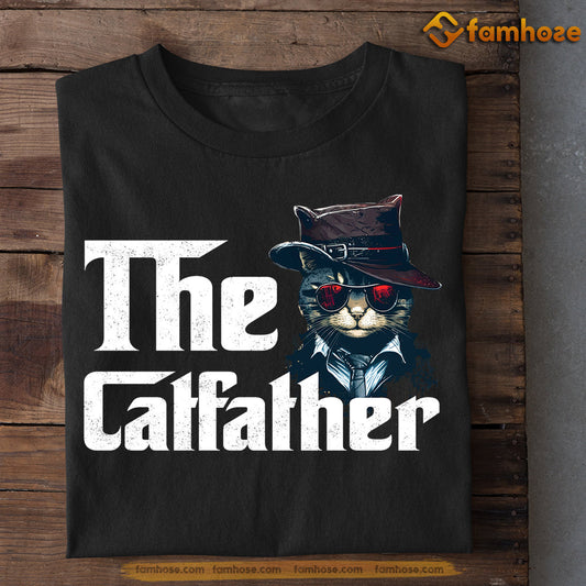 Father's Day Cat T-shirt, The Catfather Look At My Cats On The Top, Gift For Cat Lovers, Cat Owners, Cat Tees