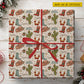 Personalized Christmas Cowgirl Wrapping Paper, Happy Yallidays Wrapping Paper Rolls, Xmas Gift Wrap For Cowgirls