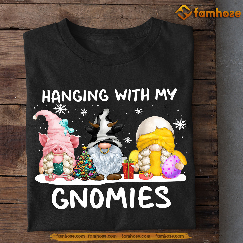 Gnomies Christmas T-shirt, Hanging With My Gnomies, Christmas Gift For Gnomies Lovers, Farmer Tees