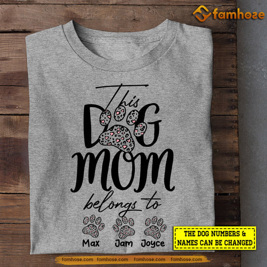 Personalized Dog T-shirt, Dogshoes This Dog Mom Belongs To, Mother's Day Gift For Dog Lovers, Dog Tees, Dog Owners