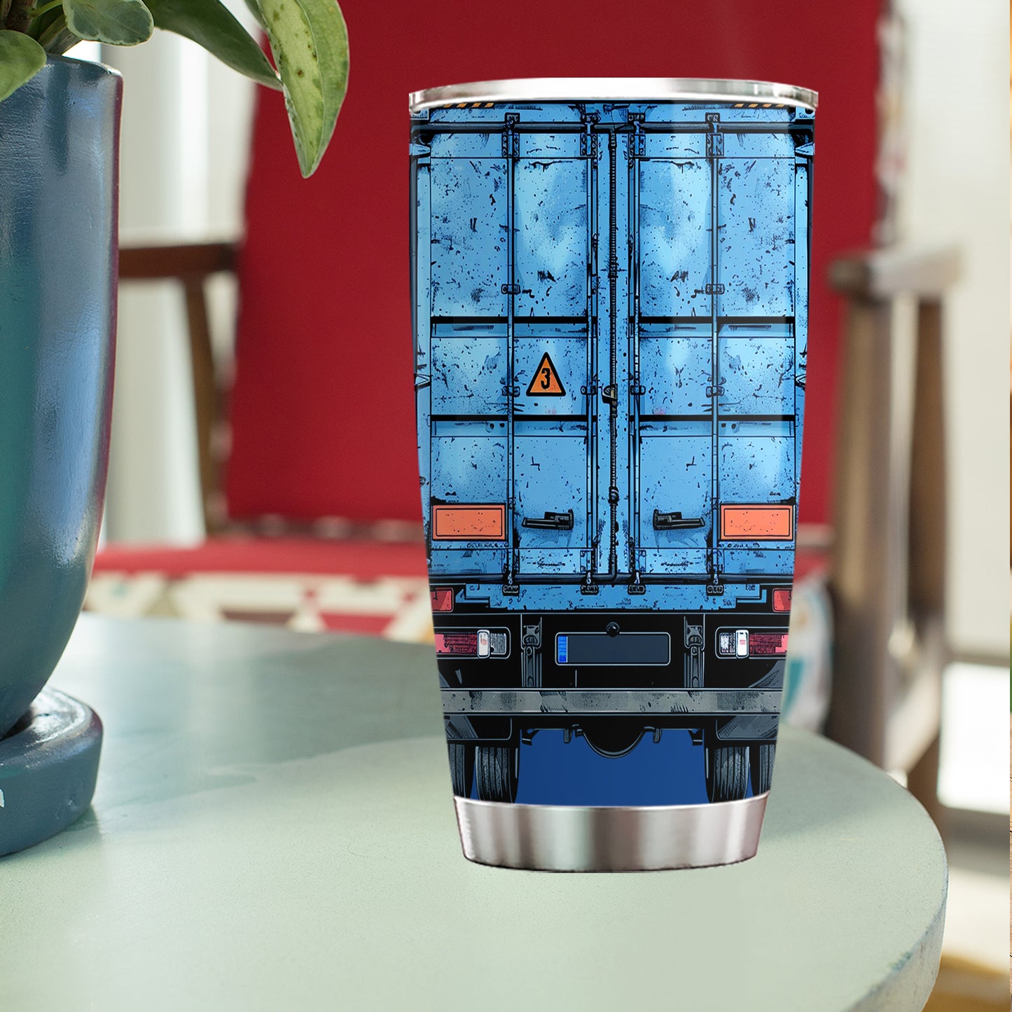 Personalized Trucker Stainless Steel Tumbler, Tumbler Gifts For Truck Drivers