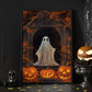 Baby Ghost In Haunting House Dark Halloween Canvas Painting, Wall Art Decor - Vintage Ghost Halloween Poster Gift