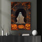 Baby Ghost In Haunting House Dark Halloween Canvas Painting, Wall Art Decor - Vintage Ghost Halloween Poster Gift