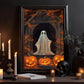 Baby Ghost In Haunting House Dark Halloween Canvas Painting, Wall Art Decor - Vintage Ghost Halloween Poster Gift