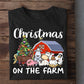 Farm Animals Christmas T-shirt, A Christmas Gathering With The Farm Crew, Christmas Gift For Farm Animals Lovers, Farmer Tees