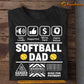 Softball T-shirt, Softball Dad Scan For Payment, Father's Day Gift For Softball Lovers, Softball Players