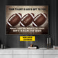 Personalized Football Canvas Painting, Your Talent Is God's Gift To You, Sports Quotes Wall Art Decor, Poster Gift For Football Lovers, Football Players