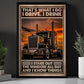 That's What I Do I Drive I Drink, Funny Trucker Canvas Painting, 18 Wheeler Quotes Wall Art Decor, Poster Gift For Truck Drivers