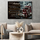 Trucker Canvas Painting, To My Husband I Love You, 18 Wheeler Quotes Wall Art Decor, Poster Gift For Truck Drivers, Gift For Husband From Wife