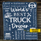 Personalized Trucker Blanket, World's Best Truck Driver, Trucker Fleece Blanket - Sherpa Blanket, Gift For Trucker Lovers