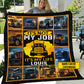 Personalized Trucker Blanket, It's Not My Job It's My Life, Trucker Fleece Blanket - Sherpa Blanket, Gift For Trucker Lovers