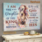 Horse Poster & Canvas, I Am The Daughter Of The King Who Is Not Moved, Poster Gift For Horse Lovers