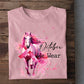 Cute Horse T-shirt, In October We Wear Pink, Gift For Horse Lovers Who Supports Breast Cancer Awareness, Horse Riders, Equestrians