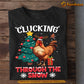 Chicken Christmas T-shirt, Clucking Through A Winter Wonderland, Gift For Chicken Lovers, Chicken Tees, Farmers Tees