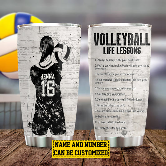 Personalized Volleyball Tumbler, Sports Stainless Steel Tumbler, Travel Mug Tumblers Gift For Volleyball Girls