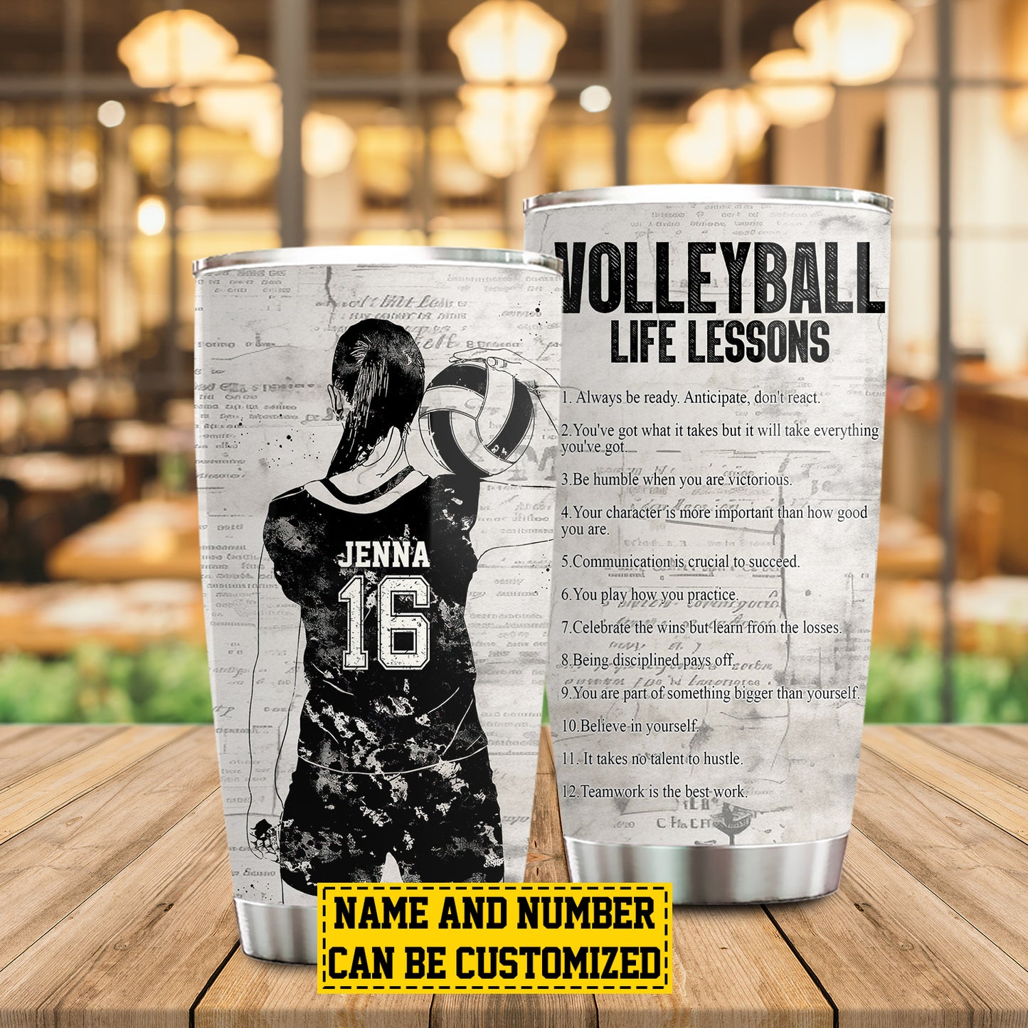 Personalized Volleyball Tumbler, Sports Stainless Steel Tumbler, Travel Mug Tumblers Gift For Volleyball Girls