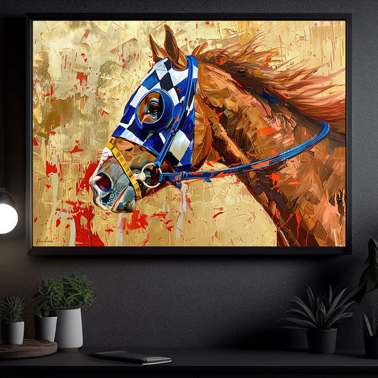 Secretariat Canvas Painting, Horse Race Wall Art Decor, Poster Gift For Horse Racing Lovers