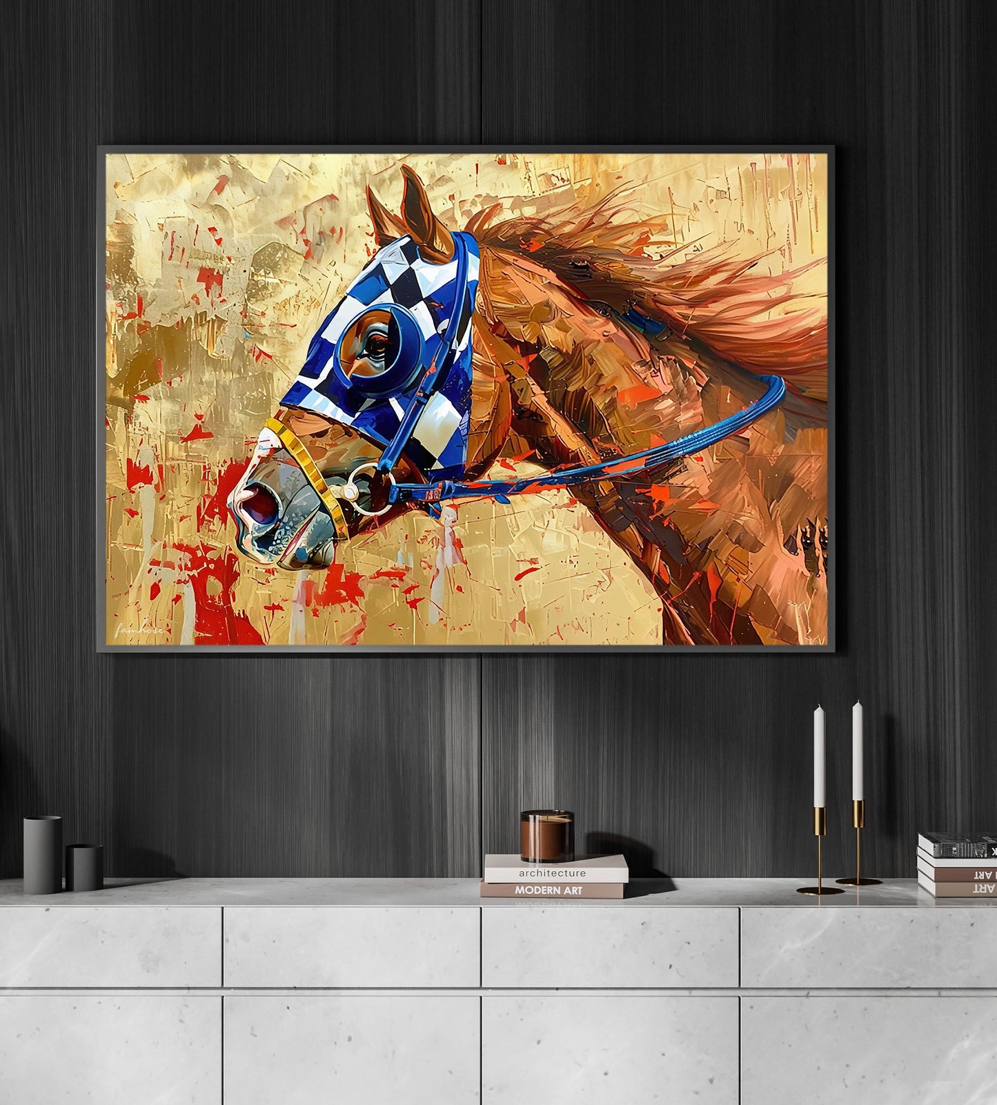 Secretariat Canvas Painting, Horse Race Wall Art Decor, Poster Gift For Horse Racing Lovers