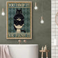 Cool Black Cat Bathroom Poster & Canvas, You Drop It You Flush It, Gift For Cat Lovers, Cat Owners