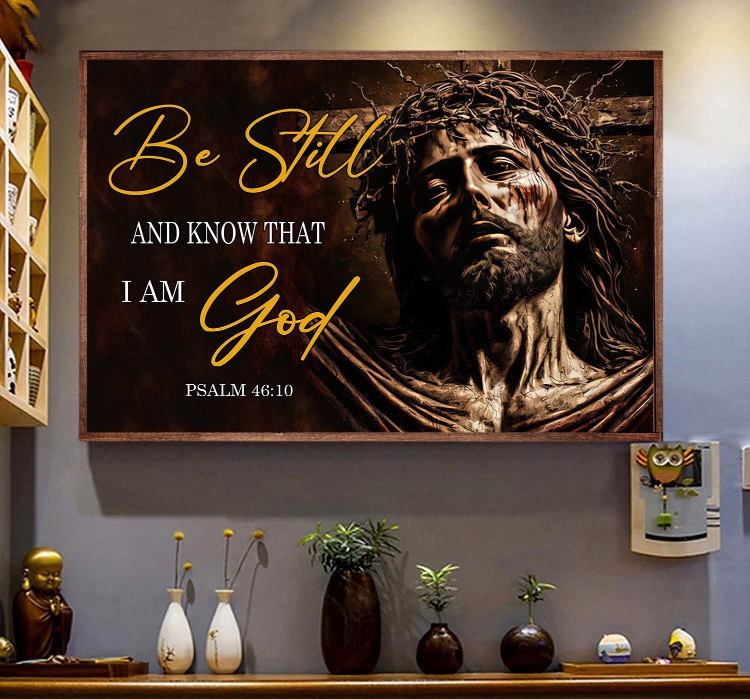 Be Still And Know That I Am God, Jesus Canvas Painting, Christ Wall Ar ...