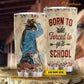 Personalized Horse Riding Tumbler, Born To Ride Forced To Go To School Stainless Steel Tumbler, Tumbler Gifts For Horse Lovers