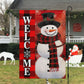 Snowman Welcome To My Home, Snowman Xmas Garden Flag & House Flag, Christmas Flag Gift For Snowman Lovers