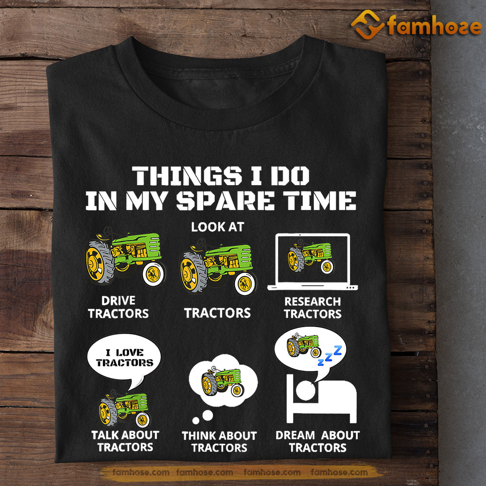 Funny Tractor Kids T-shirt, Things I Do In My Spare Time, Back To School Gift For Tractor Kids Boys And Girls