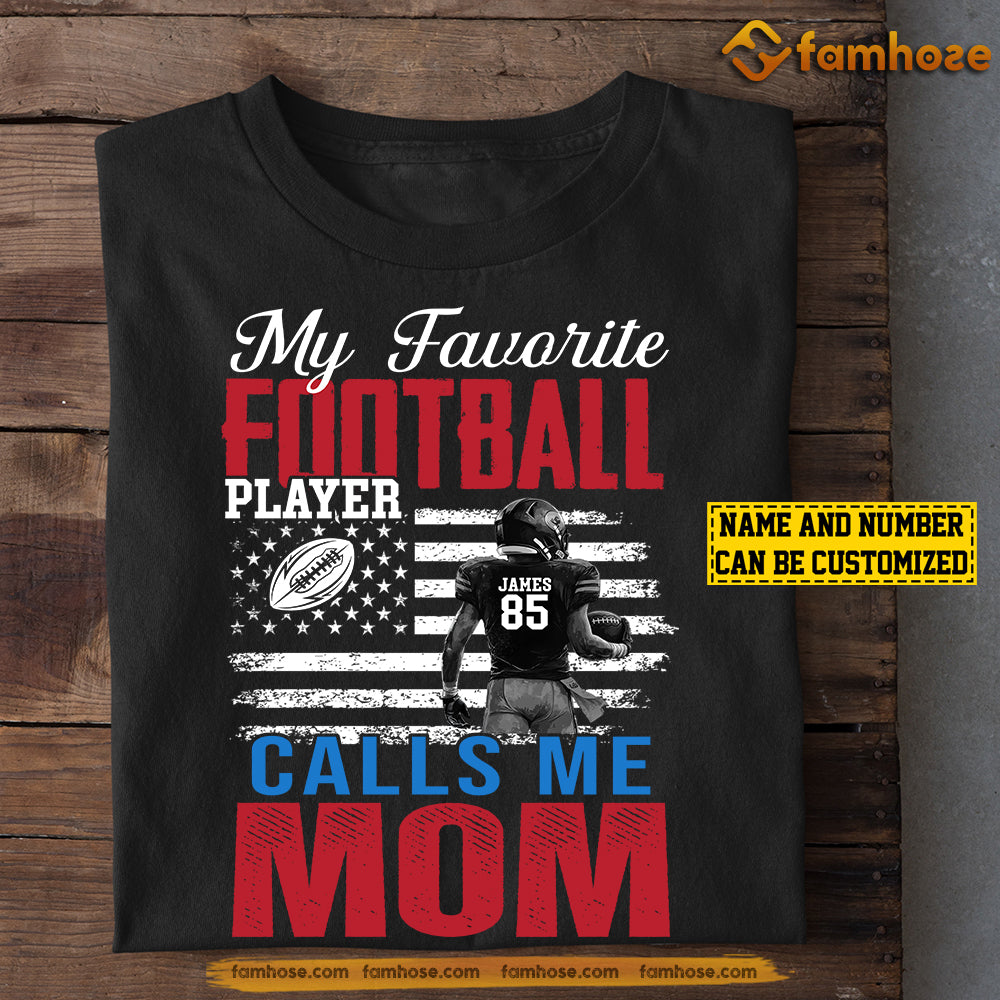 Personalized Football Mom & Son T-shirt, Football Player Calls Me Mom, Mother's Day Gift For Mom From Football Boy