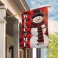 Snowman Welcome To My Home, Snowman Xmas Garden Flag & House Flag, Christmas Flag Gift For Snowman Lovers