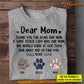 Personalized Dog T-shirt, Thank You For Being Our Mom, Mother's Day Gift For Dog Lovers, Dog Tees, Dog Owners