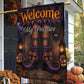 Vintage Halloween Welcome My Pretties Garden & House Flag, Witch Legs Yard Flag Spooky Season Gift For Witch Lover