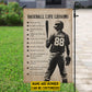 Personalized Baseball Life Lessons Garden Flag, Sports Outdoor Decor, Yard Decor Gift For Baseball Lovers, Baseball Boys