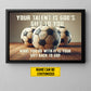 Personalized Soccer Canvas Painting, Your Talent Is God's Gift To You, Sports Quotes Wall Art Decor, Poster Gift For Soccer Lovers, Soccer Players